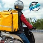 Motoboy na Vila Buarque, São Paulo